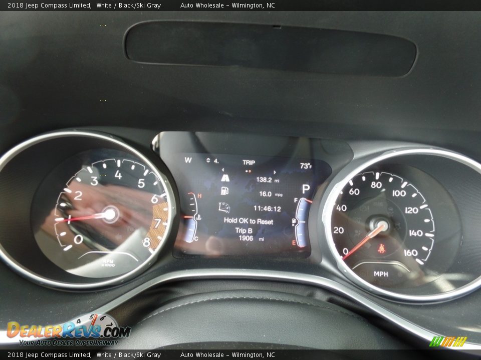 2018 Jeep Compass Limited White / Black/Ski Gray Photo #16