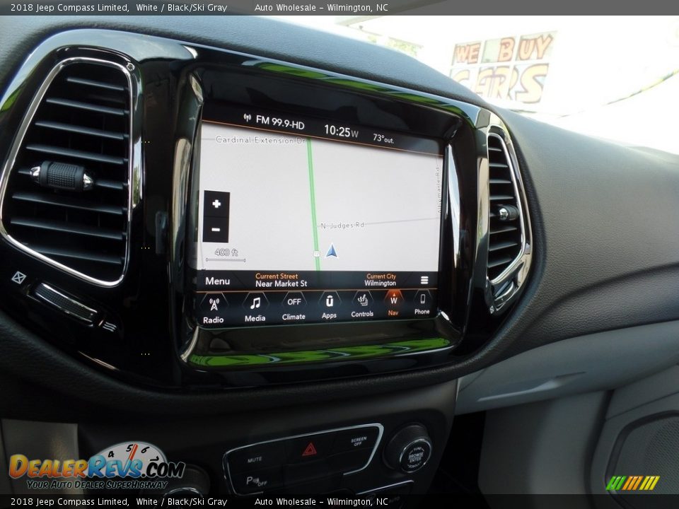 2018 Jeep Compass Limited White / Black/Ski Gray Photo #17