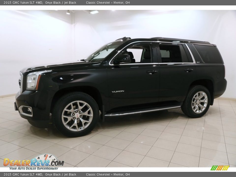 2015 GMC Yukon SLT 4WD Onyx Black / Jet Black Photo #3