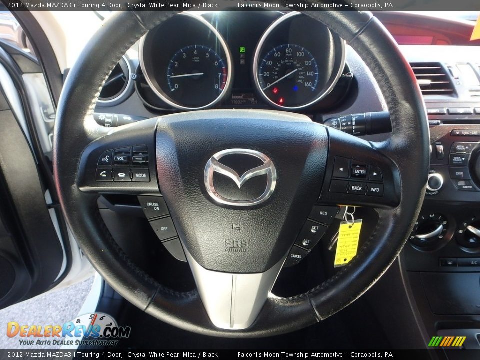 2012 Mazda MAZDA3 i Touring 4 Door Crystal White Pearl Mica / Black Photo #21