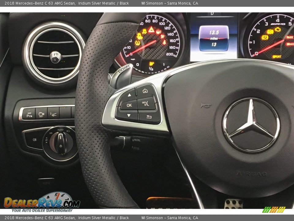 2018 Mercedes-Benz C 63 AMG Sedan Steering Wheel Photo #18