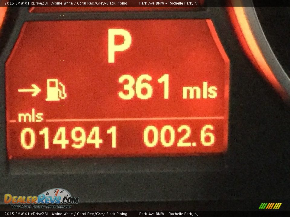 2015 BMW X1 xDrive28i Alpine White / Coral Red/Grey-Black Piping Photo #21