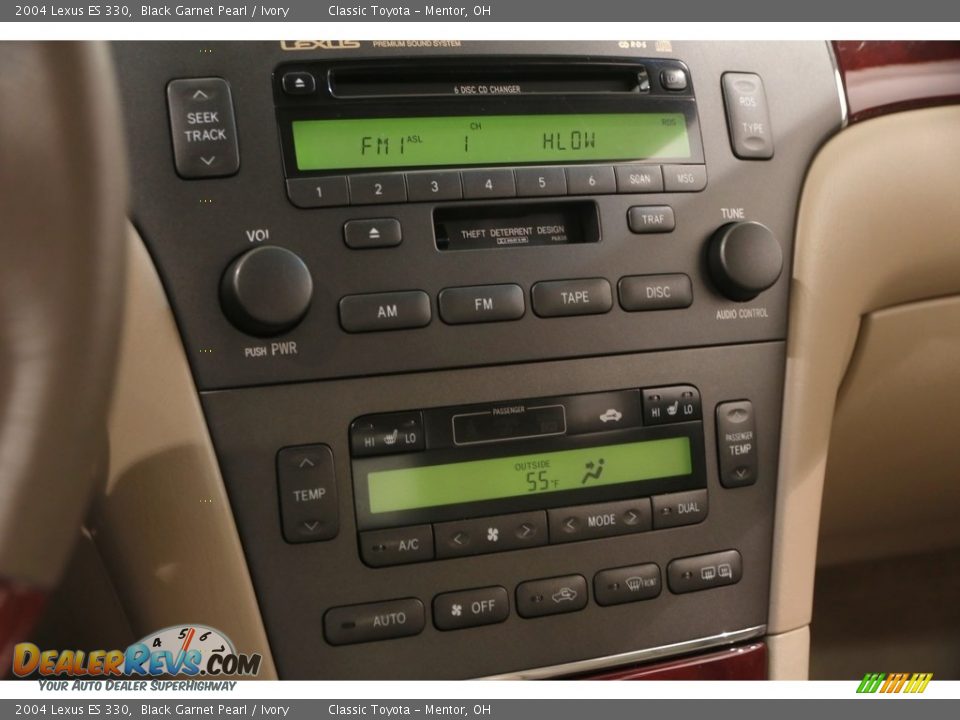 2004 Lexus ES 330 Black Garnet Pearl / Ivory Photo #12