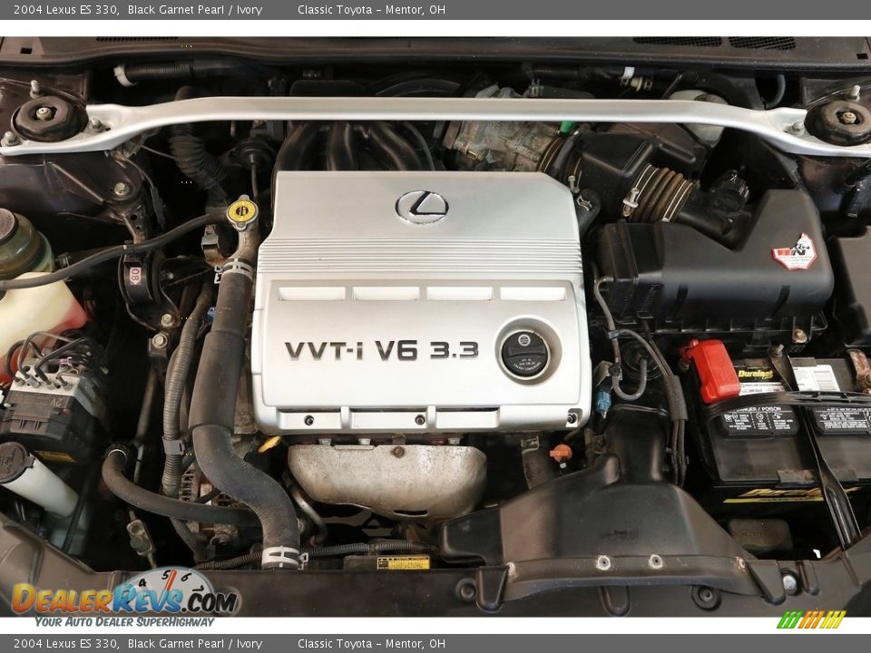 2004 Lexus ES 330 Black Garnet Pearl / Ivory Photo #21