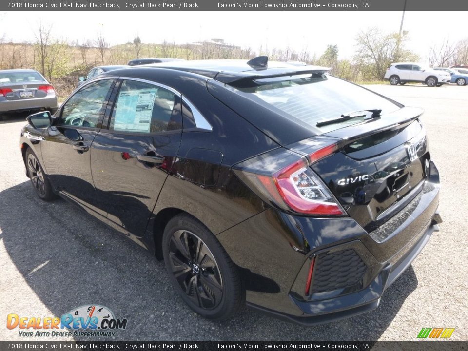 2018 Honda Civic EX-L Navi Hatchback Crystal Black Pearl / Black Photo #2