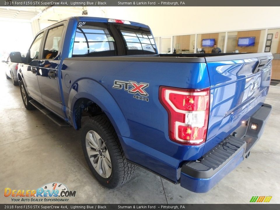 2018 Ford F150 STX SuperCrew 4x4 Lightning Blue / Black Photo #3