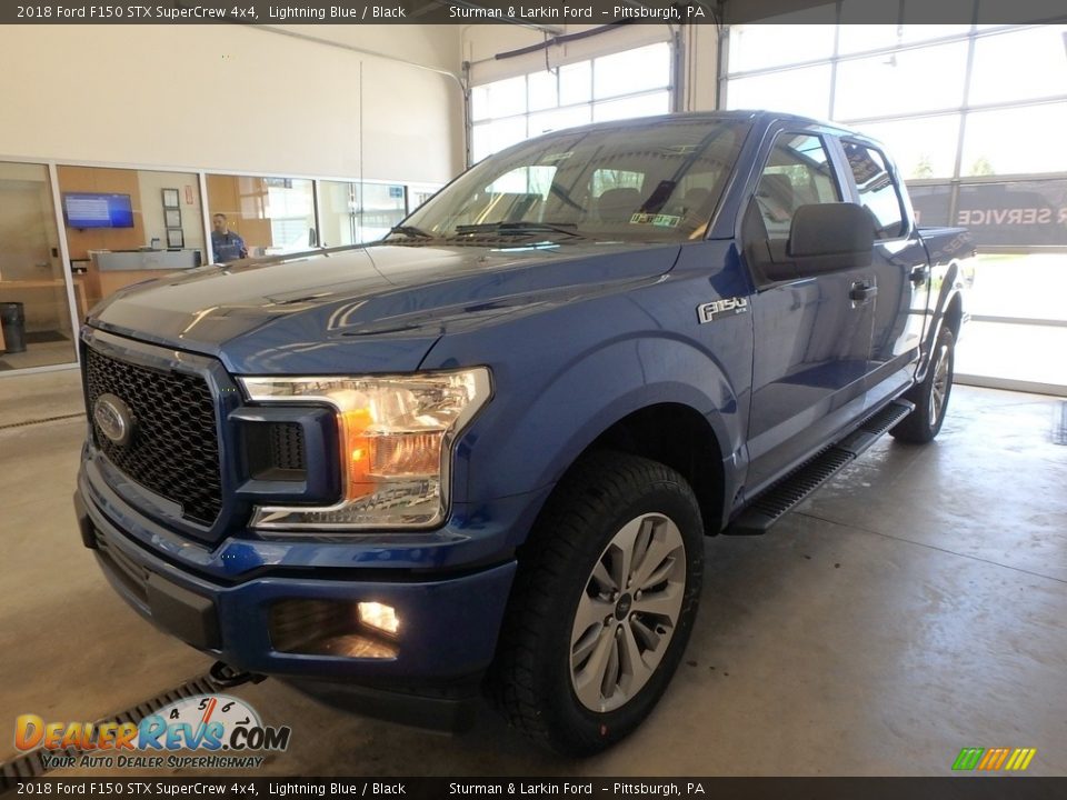 2018 Ford F150 STX SuperCrew 4x4 Lightning Blue / Black Photo #4