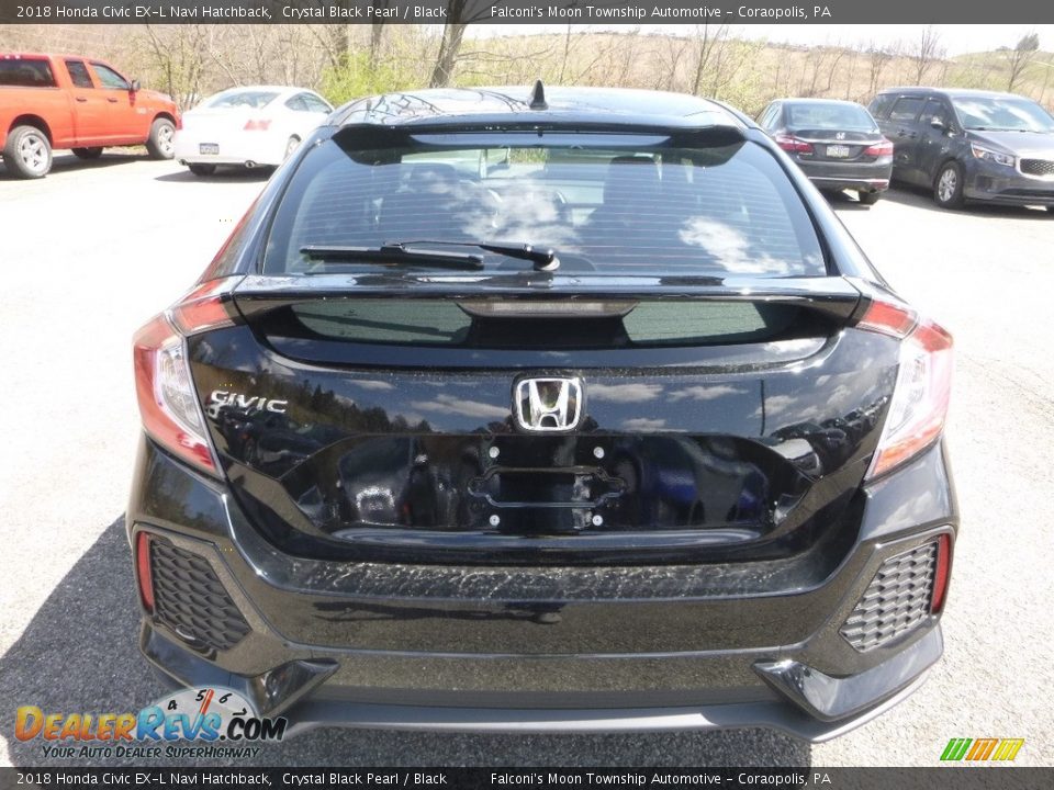 2018 Honda Civic EX-L Navi Hatchback Crystal Black Pearl / Black Photo #3