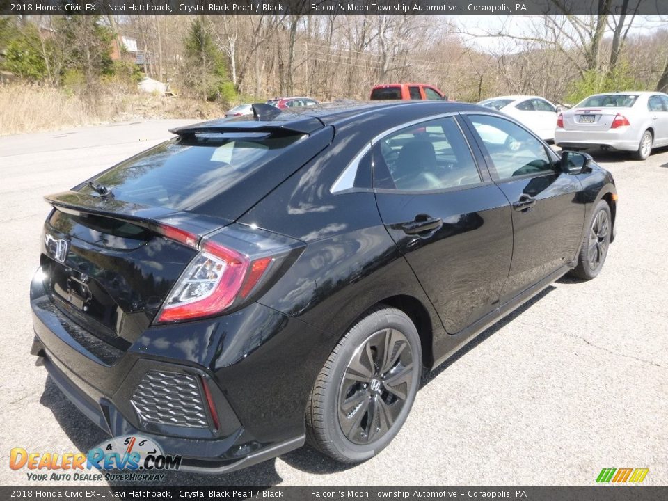 2018 Honda Civic EX-L Navi Hatchback Crystal Black Pearl / Black Photo #4