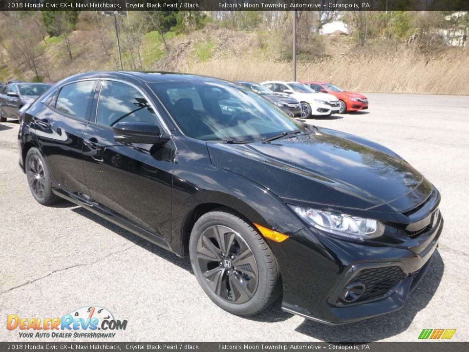 Front 3/4 View of 2018 Honda Civic EX-L Navi Hatchback Photo #5