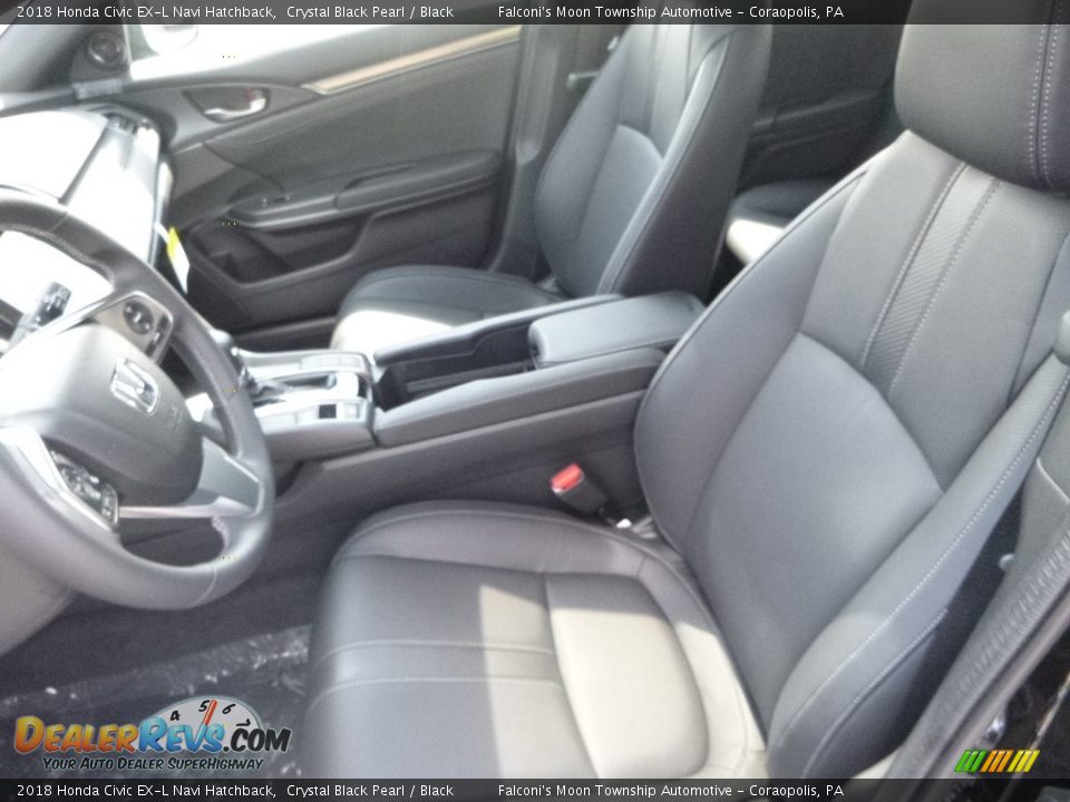 2018 Honda Civic EX-L Navi Hatchback Crystal Black Pearl / Black Photo #8