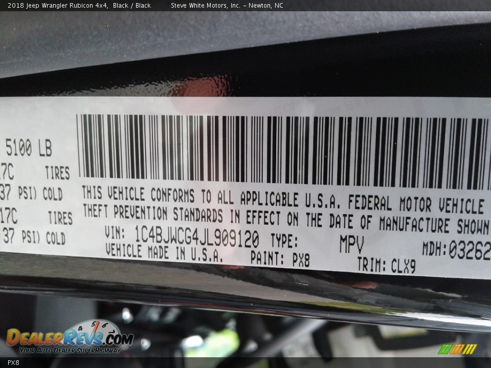 Jeep Color Code PX8 Black