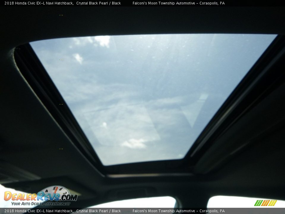 2018 Honda Civic EX-L Navi Hatchback Crystal Black Pearl / Black Photo #13