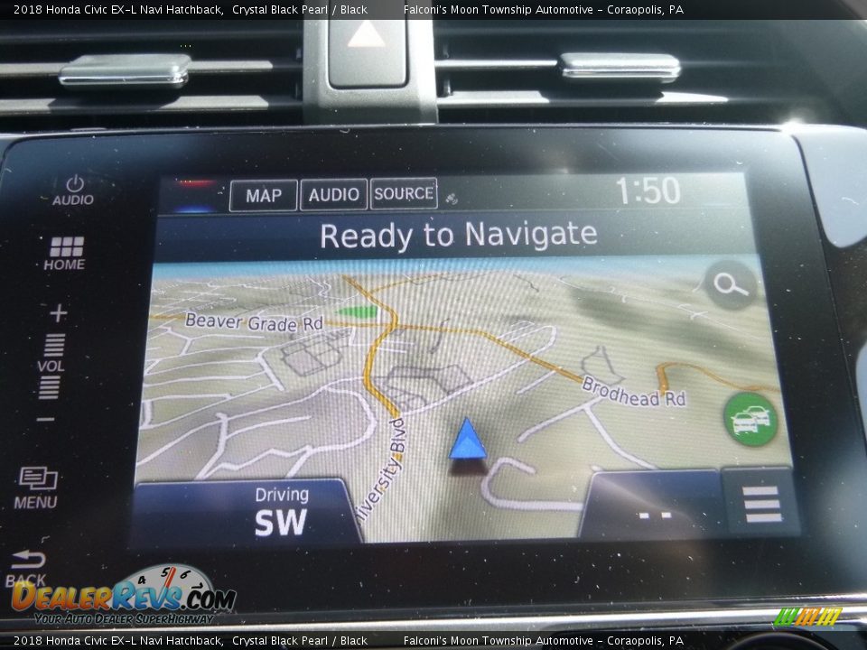 2018 Honda Civic EX-L Navi Hatchback Crystal Black Pearl / Black Photo #14