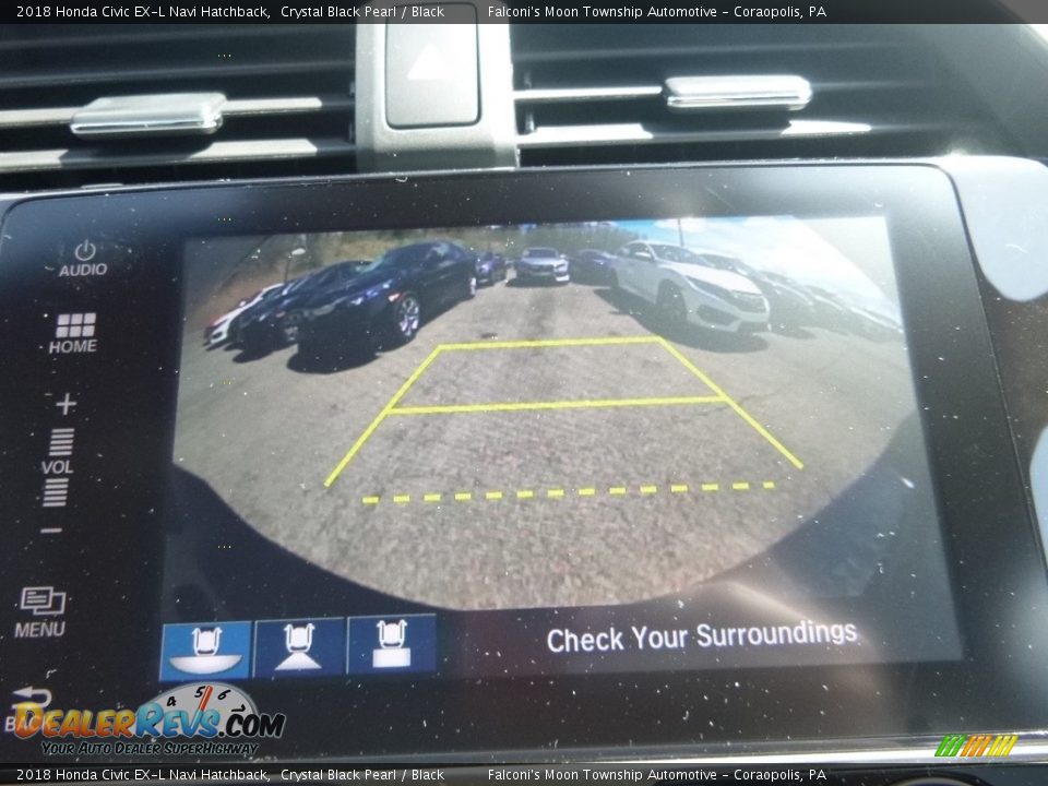 2018 Honda Civic EX-L Navi Hatchback Crystal Black Pearl / Black Photo #15