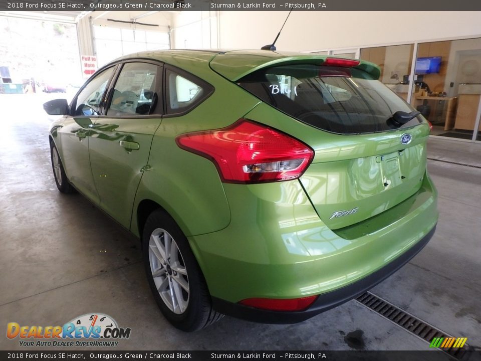2018 Ford Focus SE Hatch Outrageous Green / Charcoal Black Photo #3