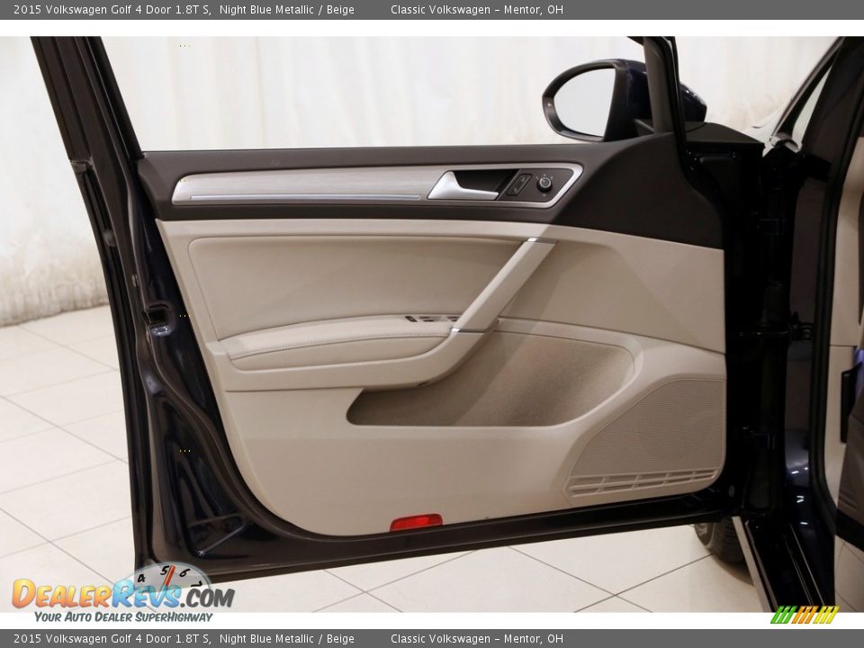 2015 Volkswagen Golf 4 Door 1.8T S Night Blue Metallic / Beige Photo #4