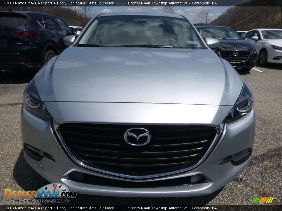 2018 Mazda MAZDA3 Sport 4 Door Sonic Silver Metallic / Black Photo #4