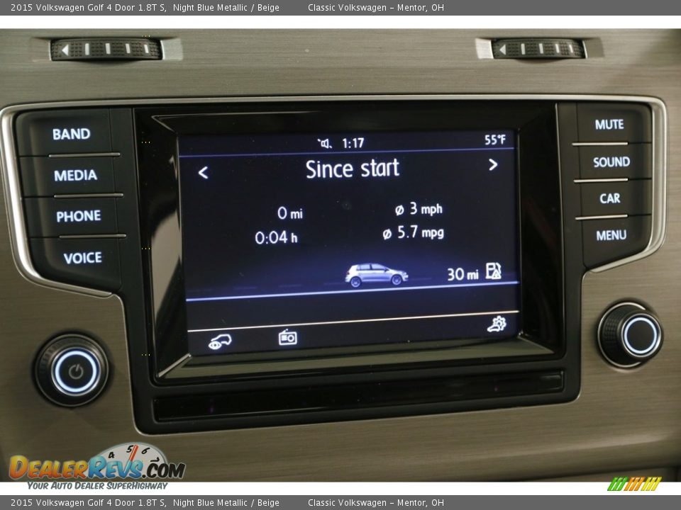2015 Volkswagen Golf 4 Door 1.8T S Night Blue Metallic / Beige Photo #11