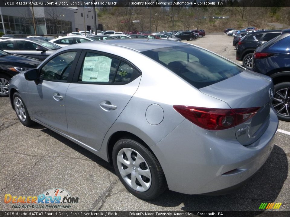 2018 Mazda MAZDA3 Sport 4 Door Sonic Silver Metallic / Black Photo #6