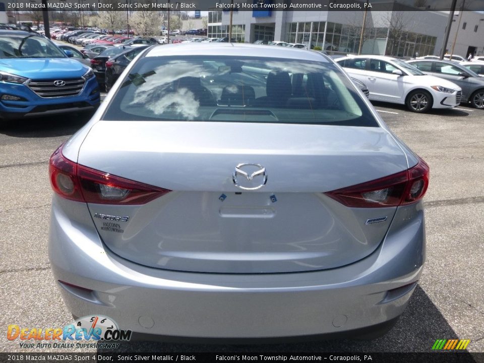 2018 Mazda MAZDA3 Sport 4 Door Sonic Silver Metallic / Black Photo #7