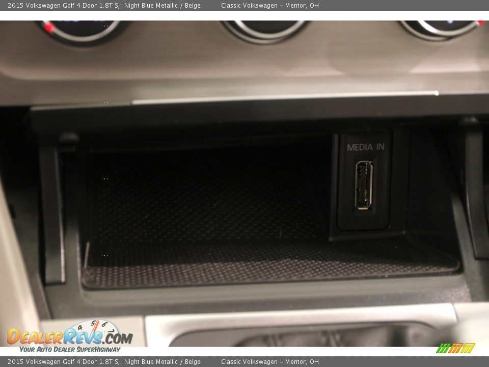 2015 Volkswagen Golf 4 Door 1.8T S Night Blue Metallic / Beige Photo #13