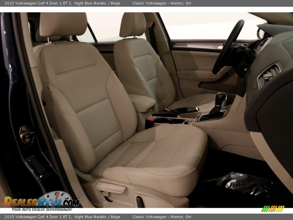 2015 Volkswagen Golf 4 Door 1.8T S Night Blue Metallic / Beige Photo #14