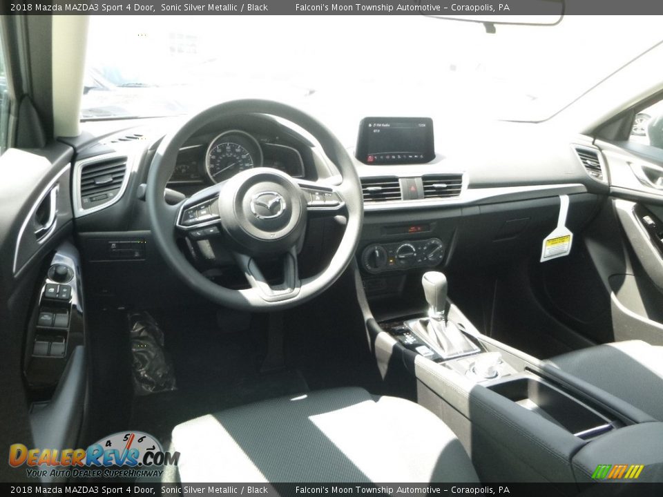 2018 Mazda MAZDA3 Sport 4 Door Sonic Silver Metallic / Black Photo #9
