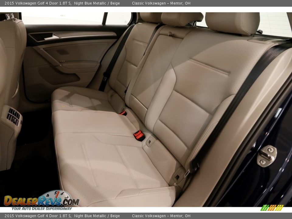 2015 Volkswagen Golf 4 Door 1.8T S Night Blue Metallic / Beige Photo #16