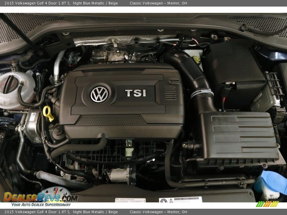 2015 Volkswagen Golf 4 Door 1.8T S Night Blue Metallic / Beige Photo #18