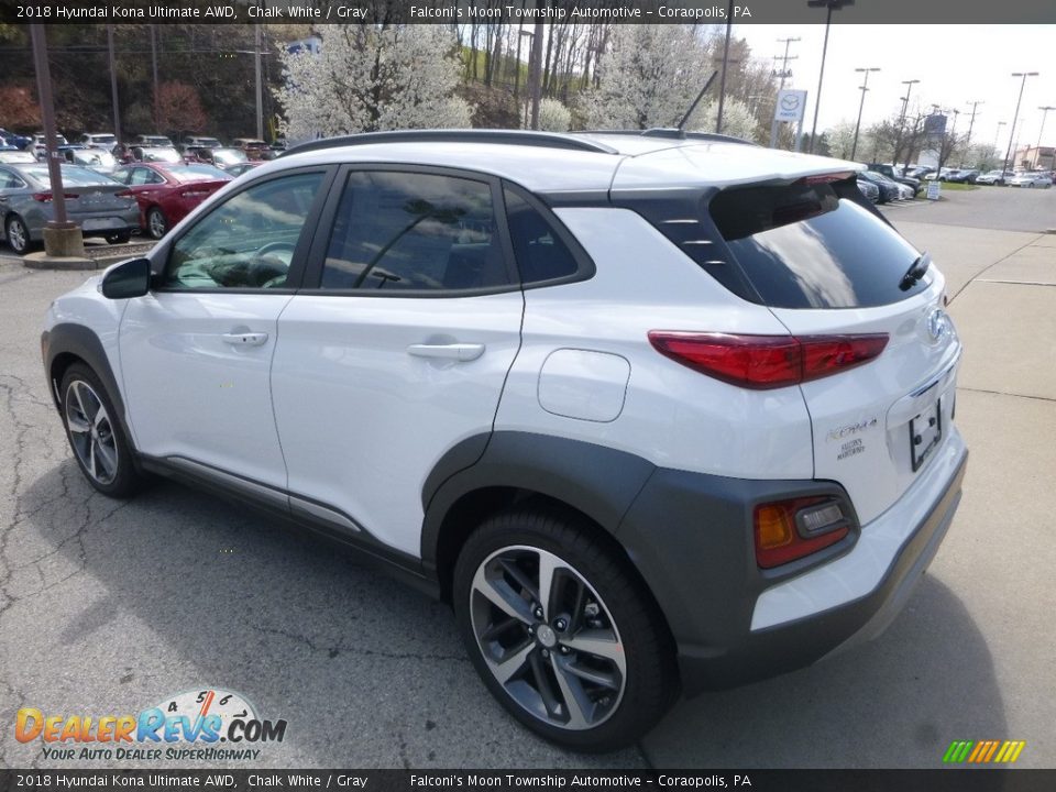 2018 Hyundai Kona Ultimate AWD Chalk White / Gray Photo #3