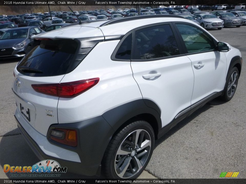 2018 Hyundai Kona Ultimate AWD Chalk White / Gray Photo #4