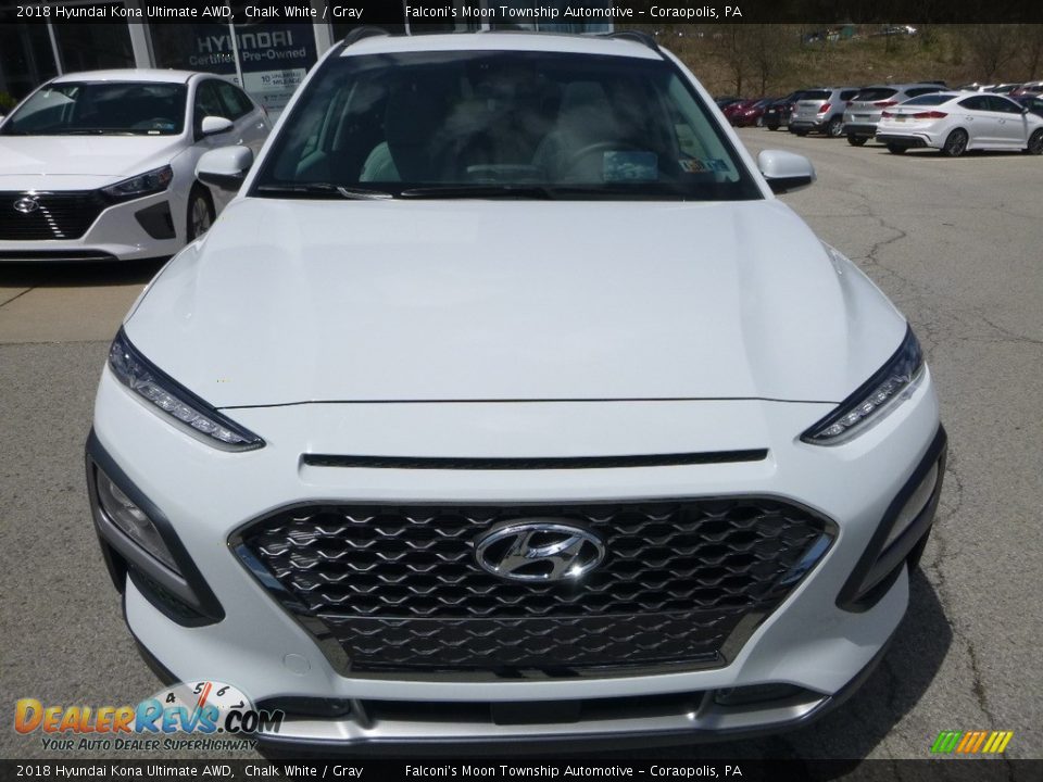 2018 Hyundai Kona Ultimate AWD Chalk White / Gray Photo #6