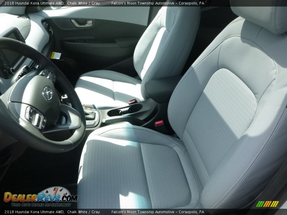 2018 Hyundai Kona Ultimate AWD Chalk White / Gray Photo #8