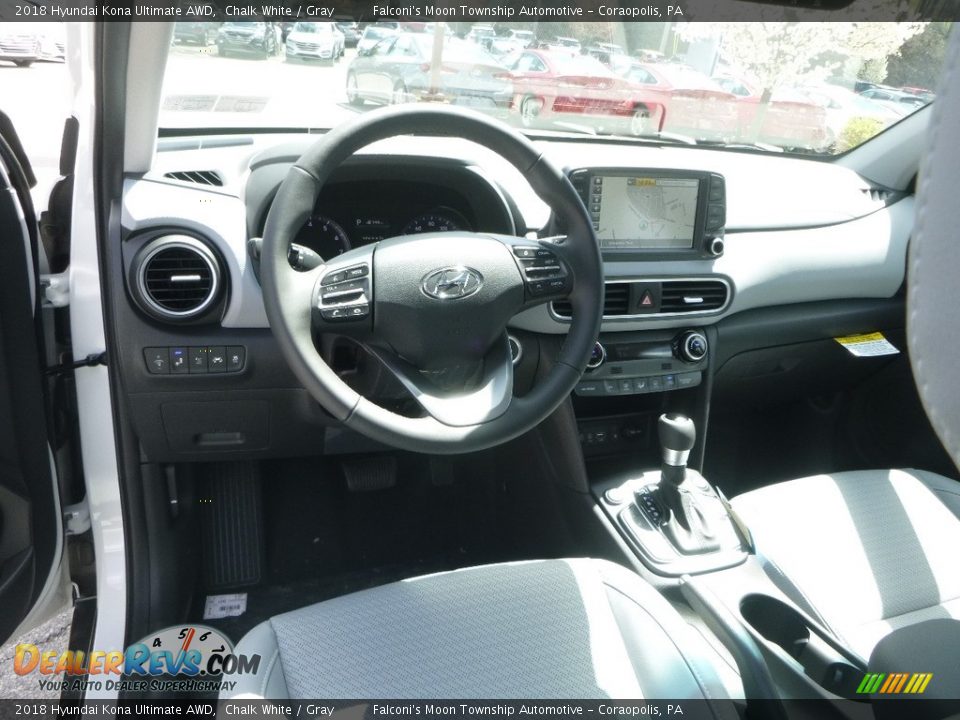 2018 Hyundai Kona Ultimate AWD Chalk White / Gray Photo #10