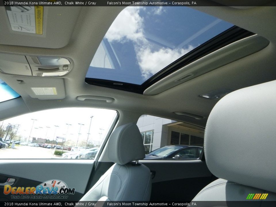 2018 Hyundai Kona Ultimate AWD Chalk White / Gray Photo #12