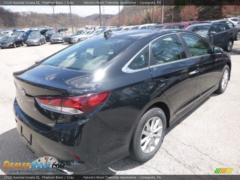 2018 Hyundai Sonata SE Phantom Black / Gray Photo #2