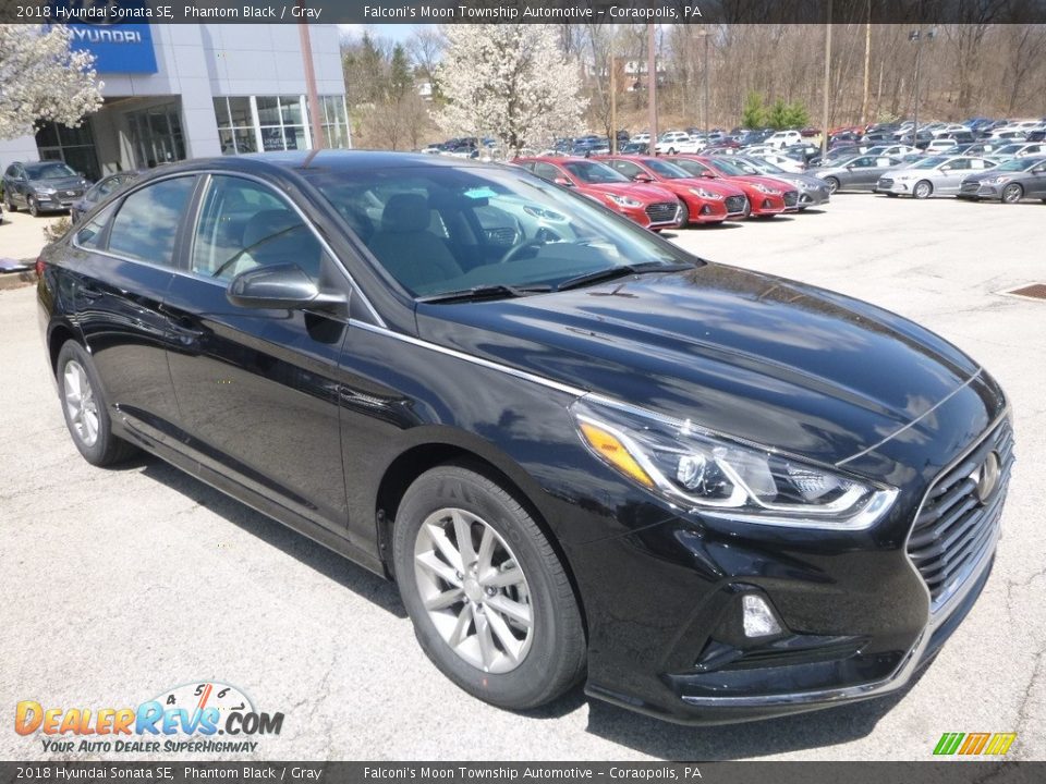 2018 Hyundai Sonata SE Phantom Black / Gray Photo #3