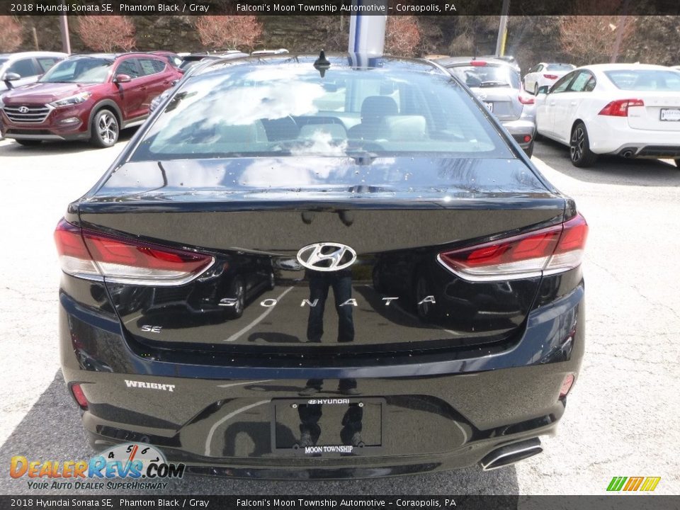 2018 Hyundai Sonata SE Phantom Black / Gray Photo #7