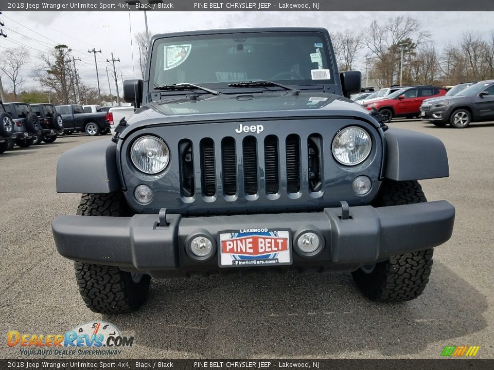 2018 Jeep Wrangler Unlimited Sport 4x4 Black / Black Photo #2