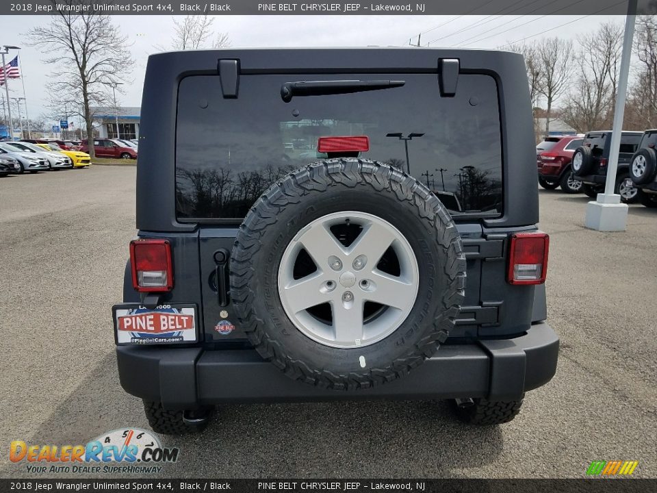 2018 Jeep Wrangler Unlimited Sport 4x4 Black / Black Photo #5