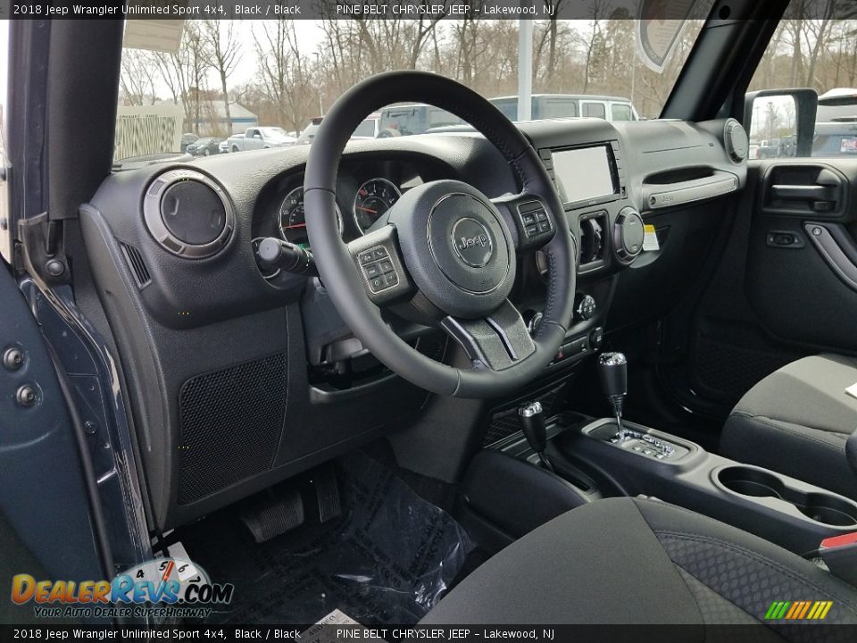 2018 Jeep Wrangler Unlimited Sport 4x4 Black / Black Photo #7