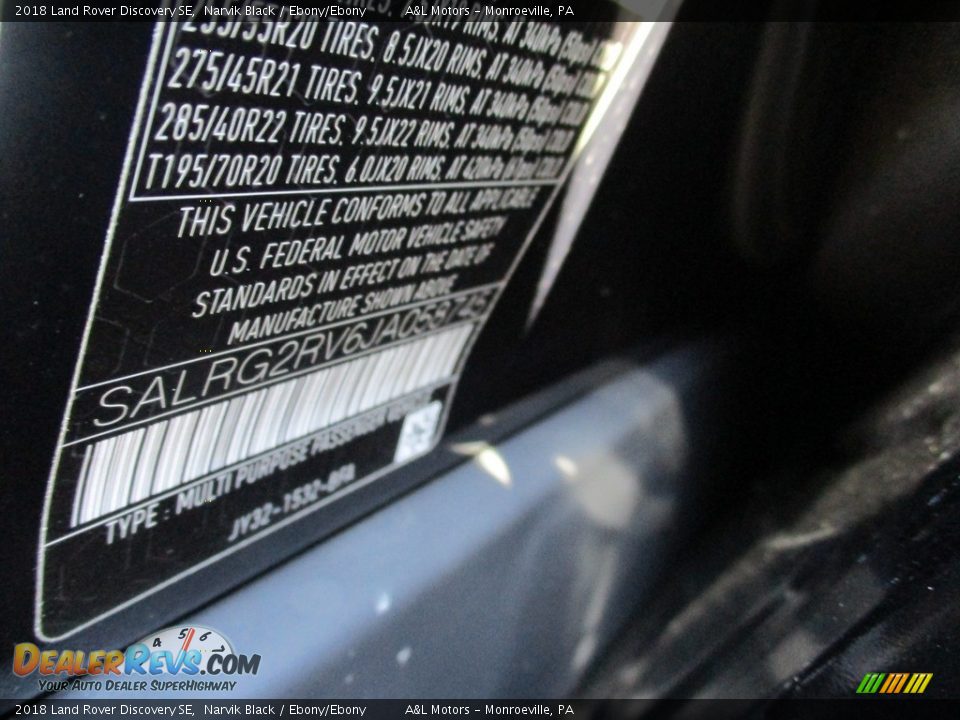 2018 Land Rover Discovery SE Narvik Black / Ebony/Ebony Photo #19