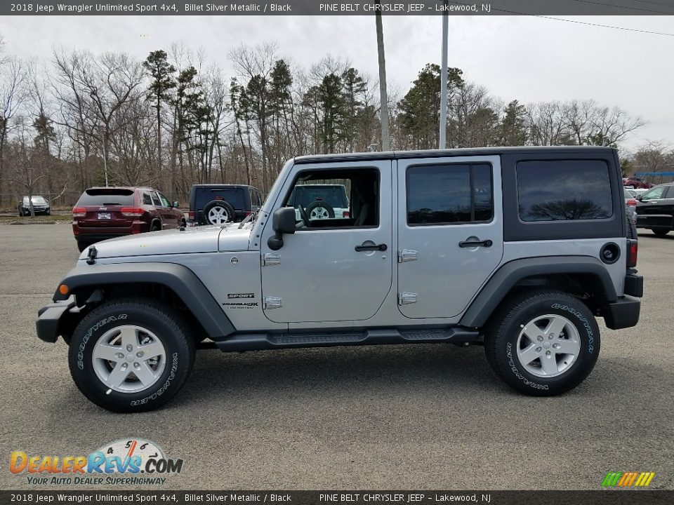 2018 Jeep Wrangler Unlimited Sport 4x4 Billet Silver Metallic / Black Photo #3