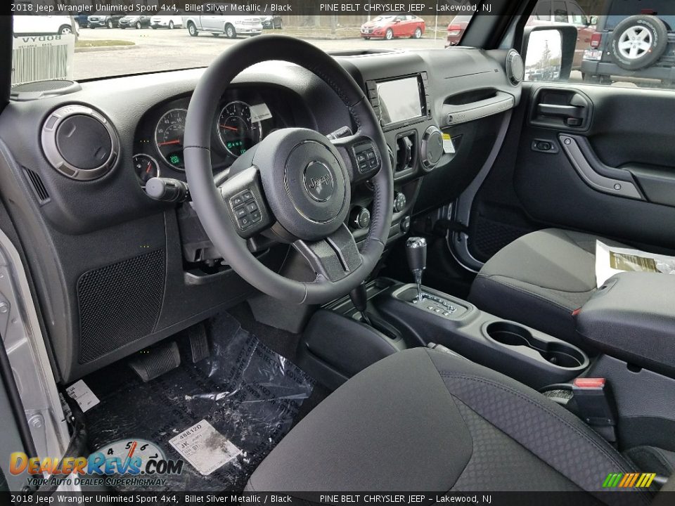 2018 Jeep Wrangler Unlimited Sport 4x4 Billet Silver Metallic / Black Photo #7