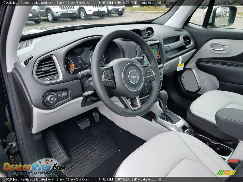 Black/Ski Grey Interior - 2018 Jeep Renegade Limited 4x4 Photo #7