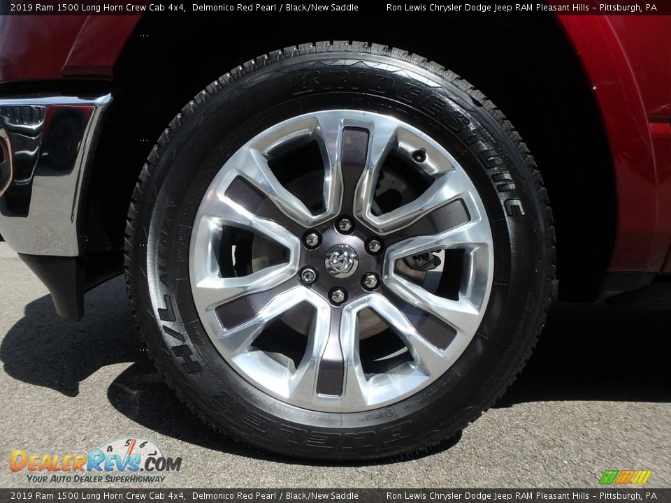2019 Ram 1500 Long Horn Crew Cab 4x4 Delmonico Red Pearl / Black/New Saddle Photo #9