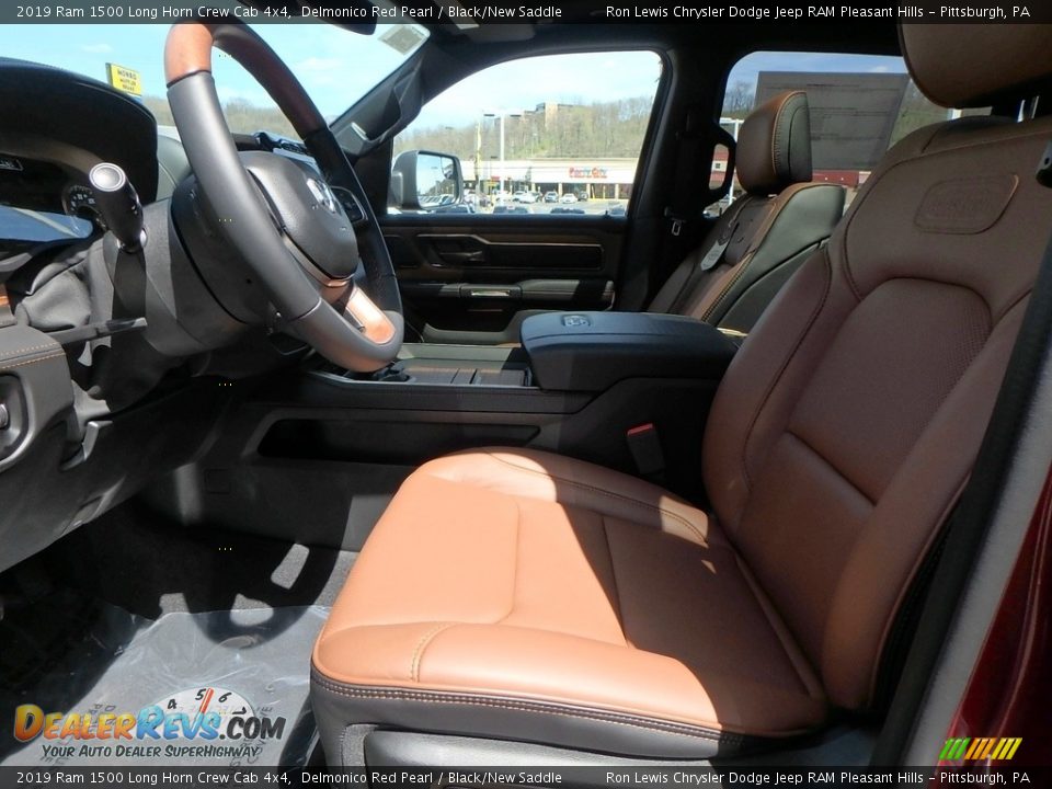 2019 Ram 1500 Long Horn Crew Cab 4x4 Delmonico Red Pearl / Black/New Saddle Photo #10