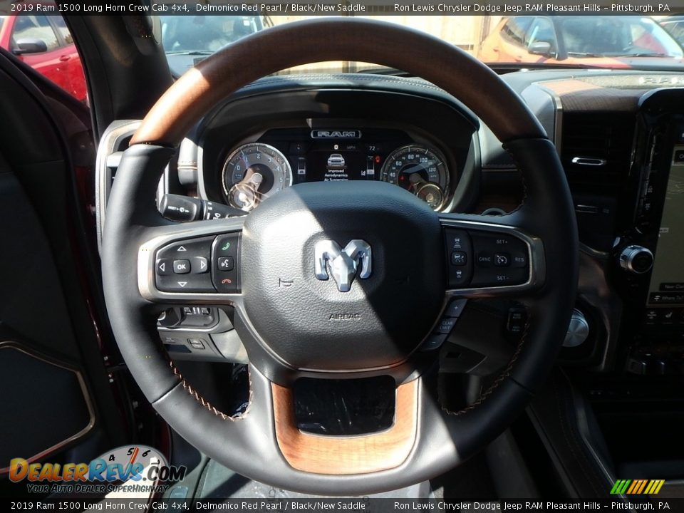 2019 Ram 1500 Long Horn Crew Cab 4x4 Steering Wheel Photo #19
