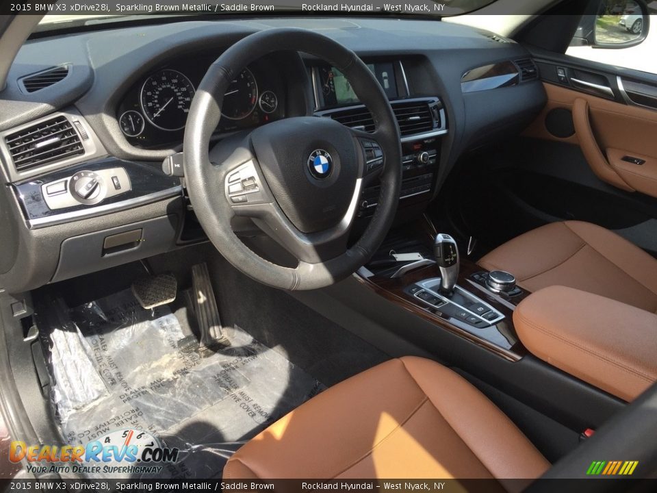 2015 BMW X3 xDrive28i Sparkling Brown Metallic / Saddle Brown Photo #10